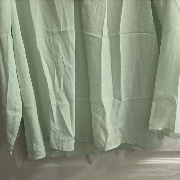 Rose & Oliver Shirt Women Small Mint Green Long Sleeve V Neck Pullover Blouse - Picture 4 of 8